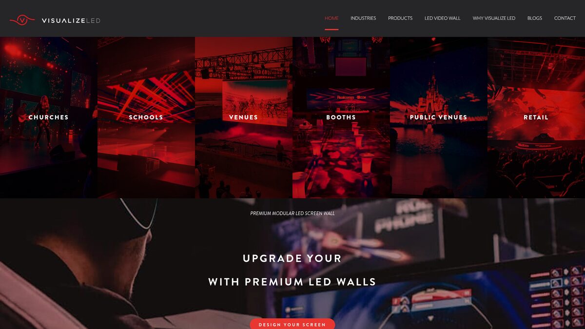 VisualizeLED website screenshot